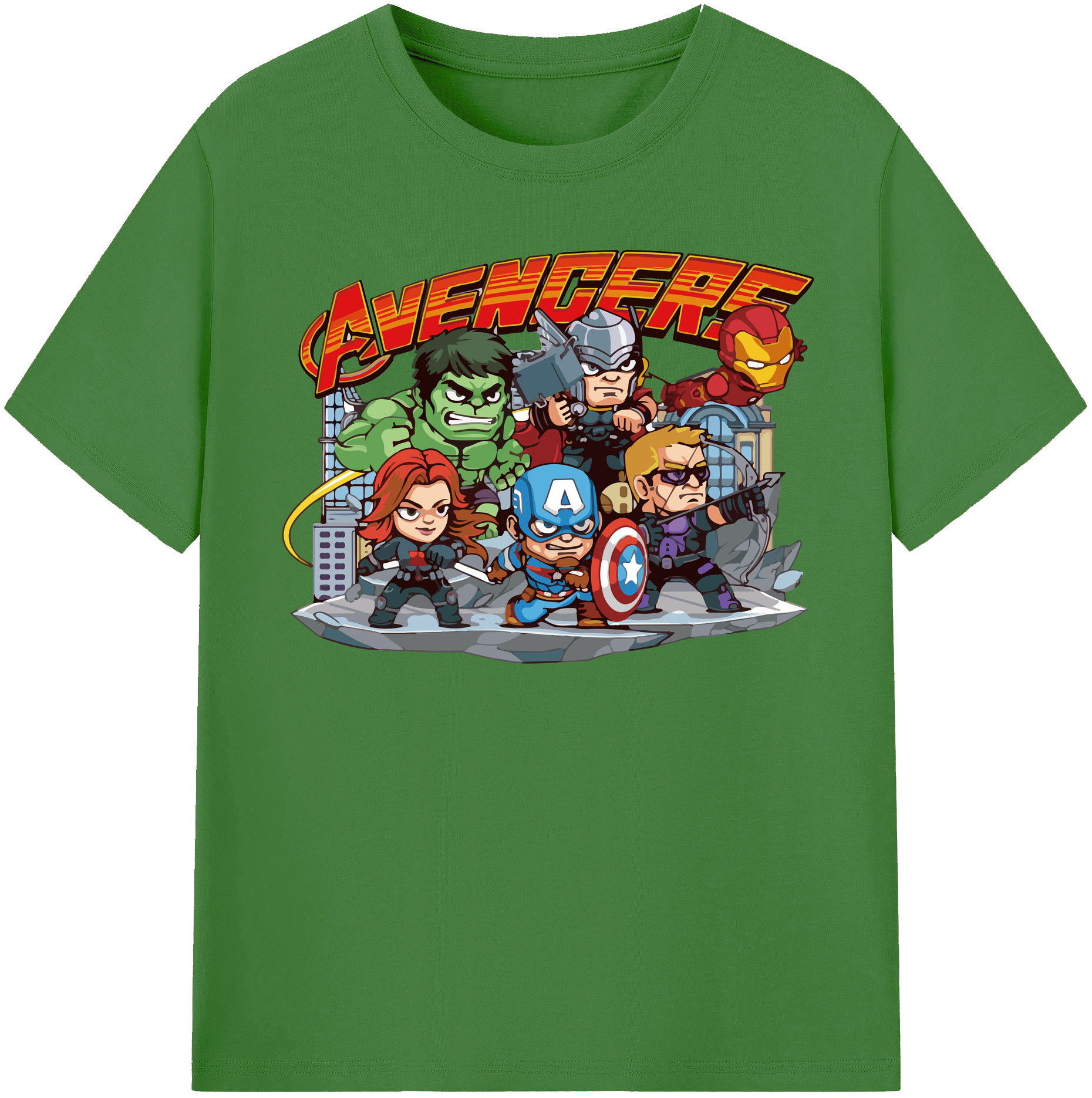 （画像用） アベンジャーズ The Avengers レディースカジュアルプリントTシャツ（綿100％）
